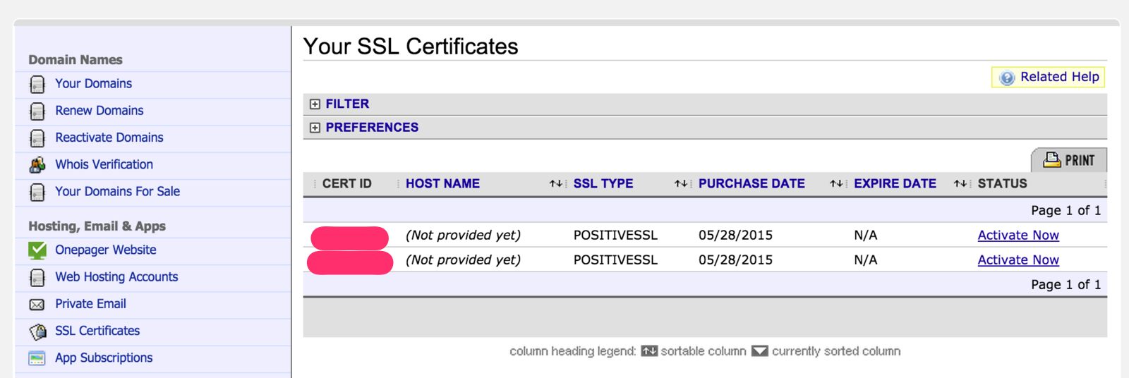 Namecheap com  My Account  SSL Certificates 1 1